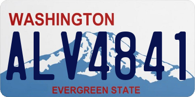 WA license plate ALV4841