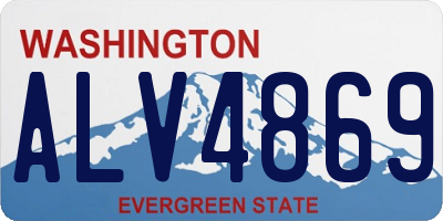 WA license plate ALV4869