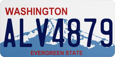 WA license plate ALV4879