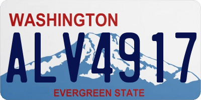 WA license plate ALV4917