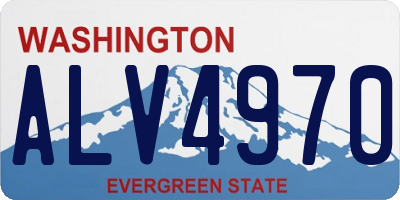 WA license plate ALV4970