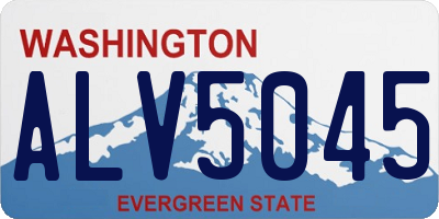 WA license plate ALV5045