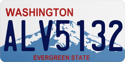 WA license plate ALV5132