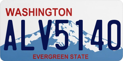 WA license plate ALV5140