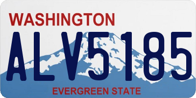 WA license plate ALV5185