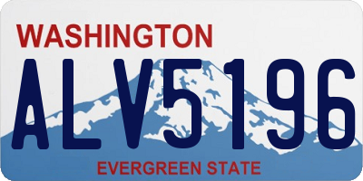 WA license plate ALV5196