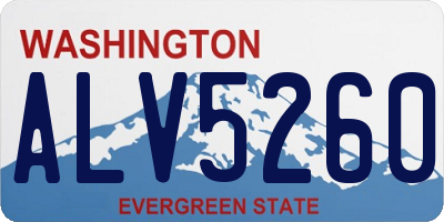 WA license plate ALV5260