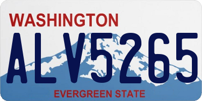 WA license plate ALV5265