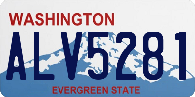WA license plate ALV5281