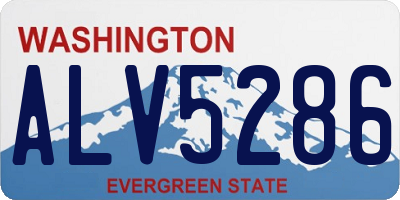 WA license plate ALV5286