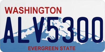 WA license plate ALV5300