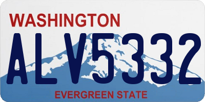WA license plate ALV5332