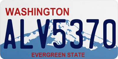WA license plate ALV5370