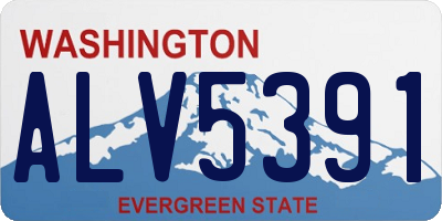 WA license plate ALV5391