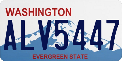 WA license plate ALV5447