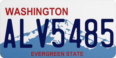 WA license plate ALV5485