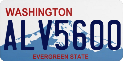 WA license plate ALV5600