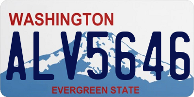 WA license plate ALV5646