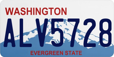 WA license plate ALV5728