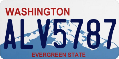 WA license plate ALV5787