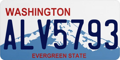 WA license plate ALV5793