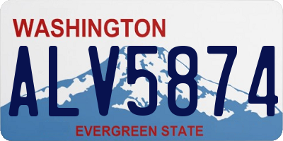 WA license plate ALV5874