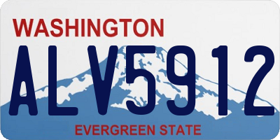 WA license plate ALV5912
