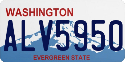 WA license plate ALV5950