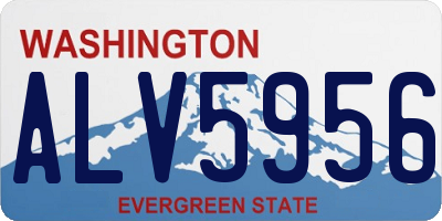 WA license plate ALV5956