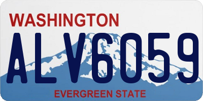 WA license plate ALV6059