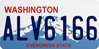 WA license plate ALV6166