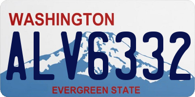 WA license plate ALV6332