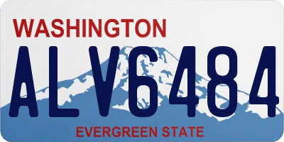 WA license plate ALV6484