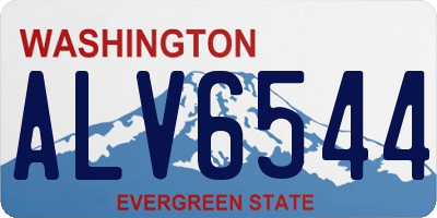 WA license plate ALV6544