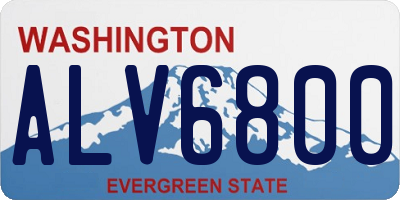 WA license plate ALV6800