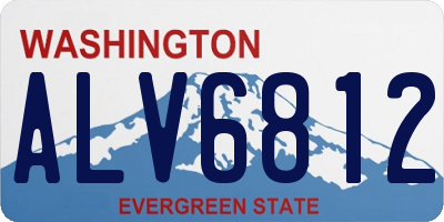 WA license plate ALV6812