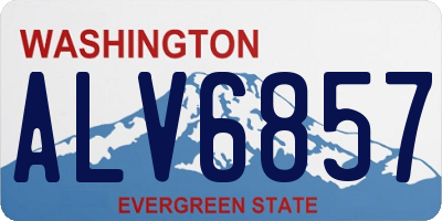 WA license plate ALV6857