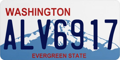 WA license plate ALV6917