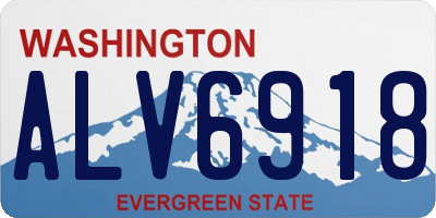 WA license plate ALV6918