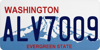 WA license plate ALV7009