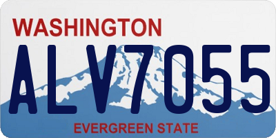WA license plate ALV7055