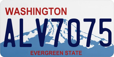 WA license plate ALV7075