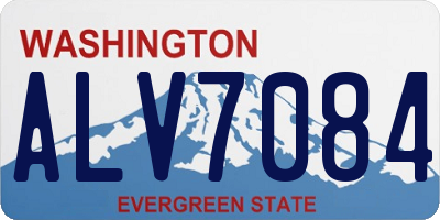 WA license plate ALV7084