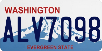 WA license plate ALV7098