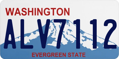 WA license plate ALV7112