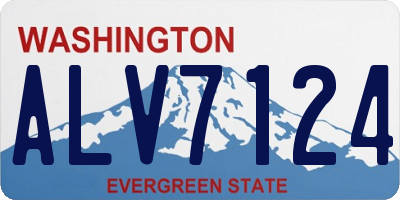 WA license plate ALV7124