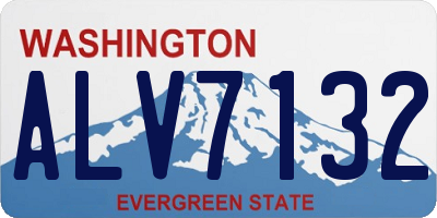 WA license plate ALV7132