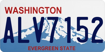 WA license plate ALV7152