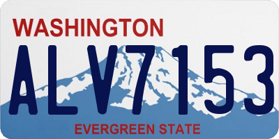 WA license plate ALV7153