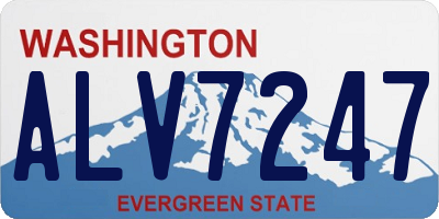 WA license plate ALV7247